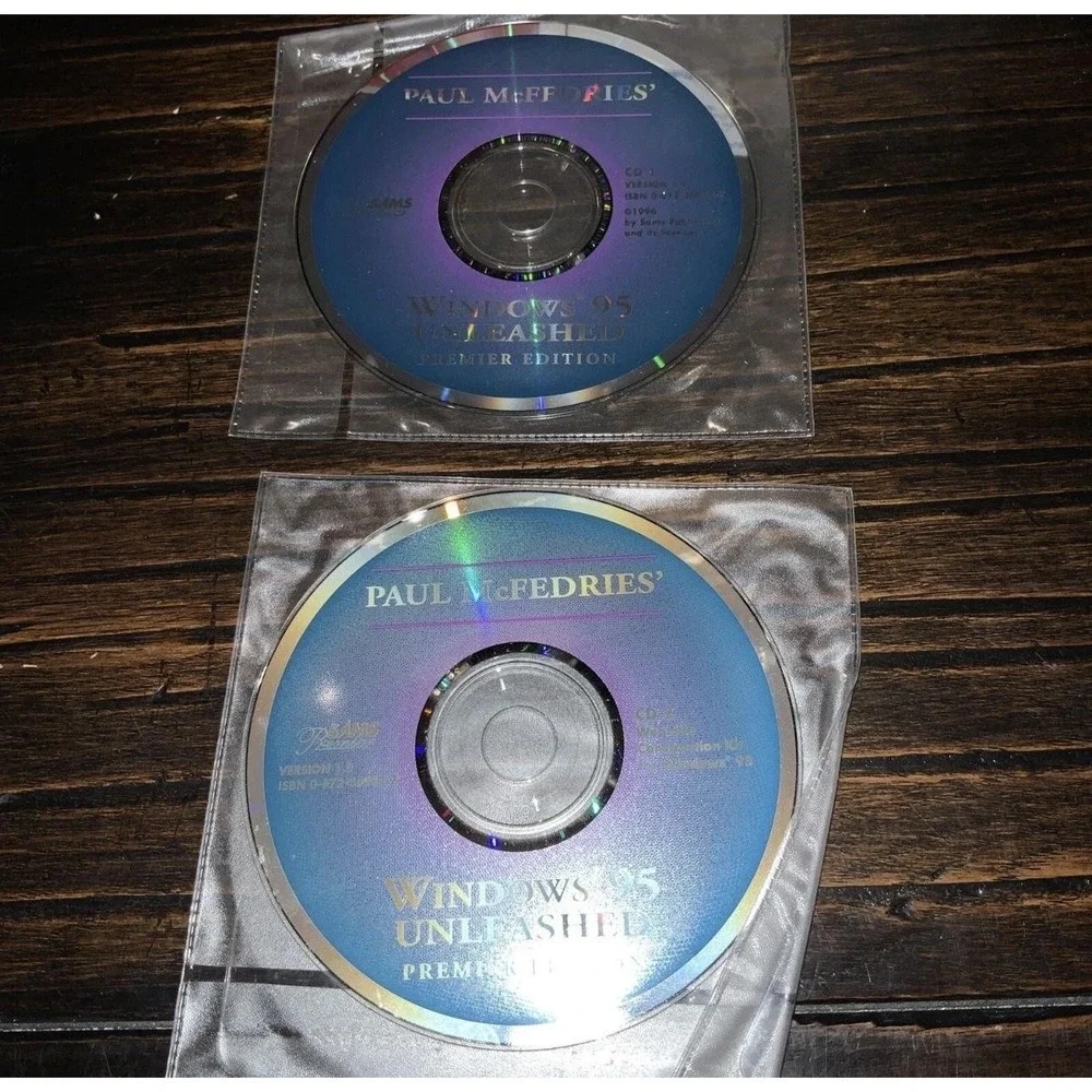 Vintage Windows 95‎ Unleashed Premier Edition 2 CD PC Software Sams Publishing